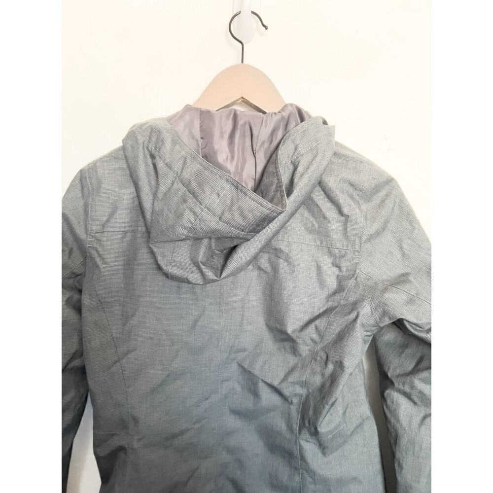Eddie Bauer On The Go Trench Rain Jacket Hood Mid Length XS Grey Lightweight - Picture 5 of 7